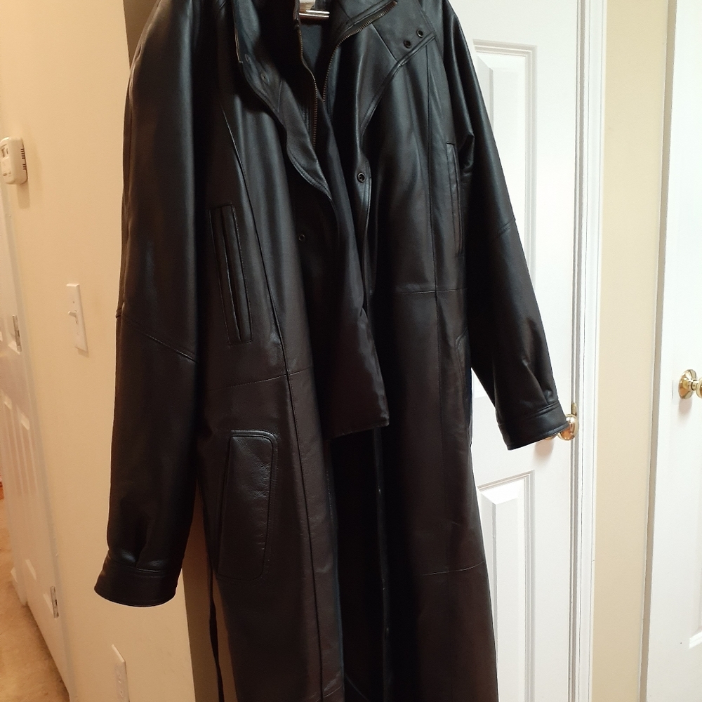 Leather coat